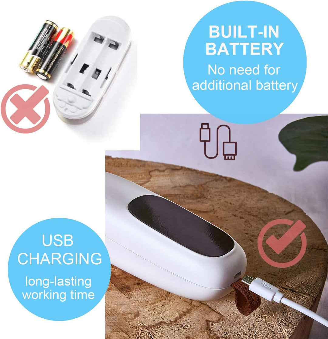 WELUV Mini Folienschweissgerät mit Cutter USB Tüten Verschweisser Hohe Sicherheit Bag Sealer Aufladu