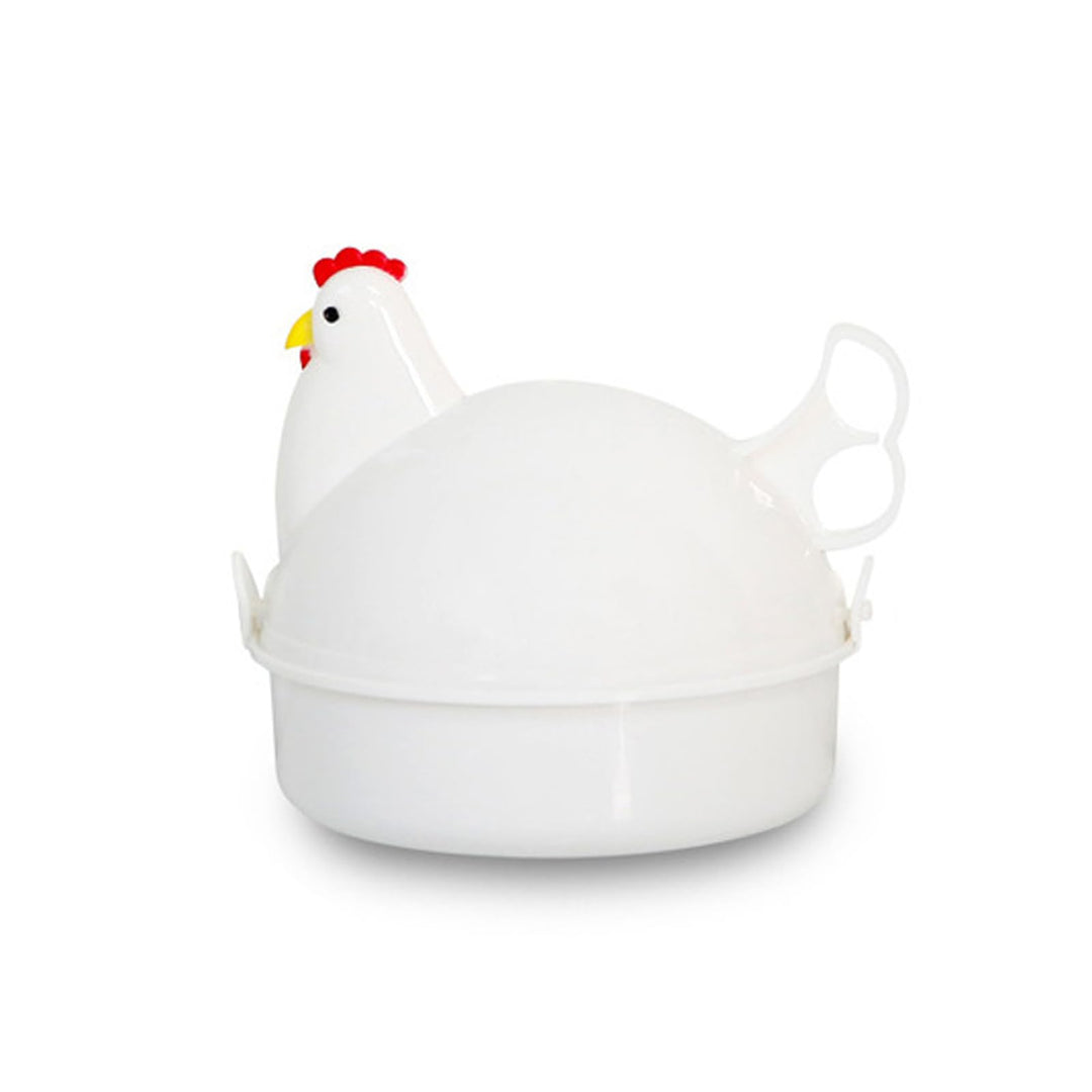 Mikrowellen Eierkocher,Eierdämpfer Hühnerform Eierkessel und 4-Cup Egg Pan für perfektes Egg Cooking