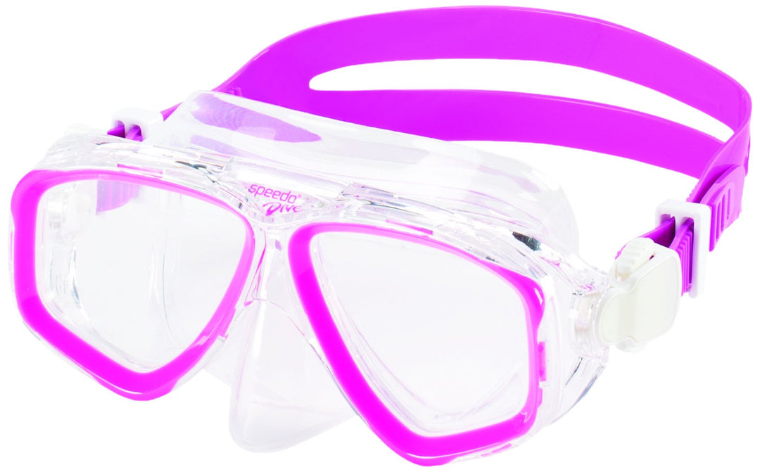 Speedo Adventure Dive Mask, Pink Frost, One Size