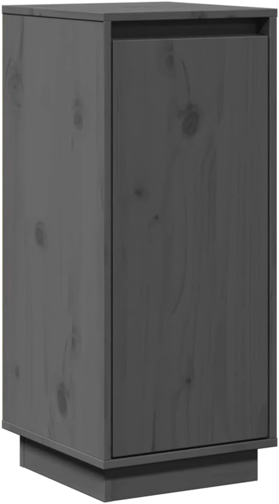 vidaXL Sideboards 2 Stk. Grau 31,5x34x75 cm Massivholz Kiefer