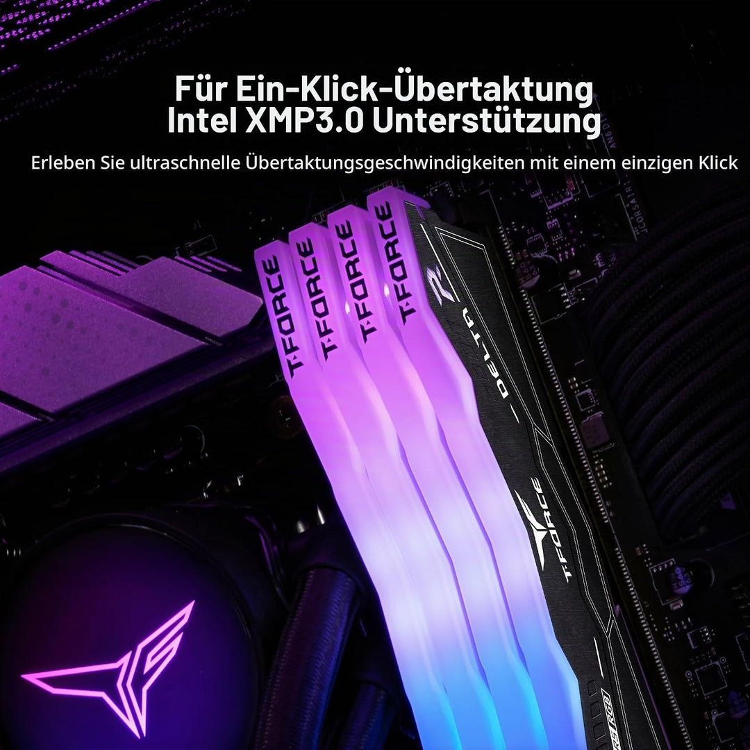 Team T-FORCE Delta RGB Schwarz 32GB Kit DDR5 (2x16GB) 7200MHz, CL34, FF3D532G7200HC34ADC01 32GB(2x16