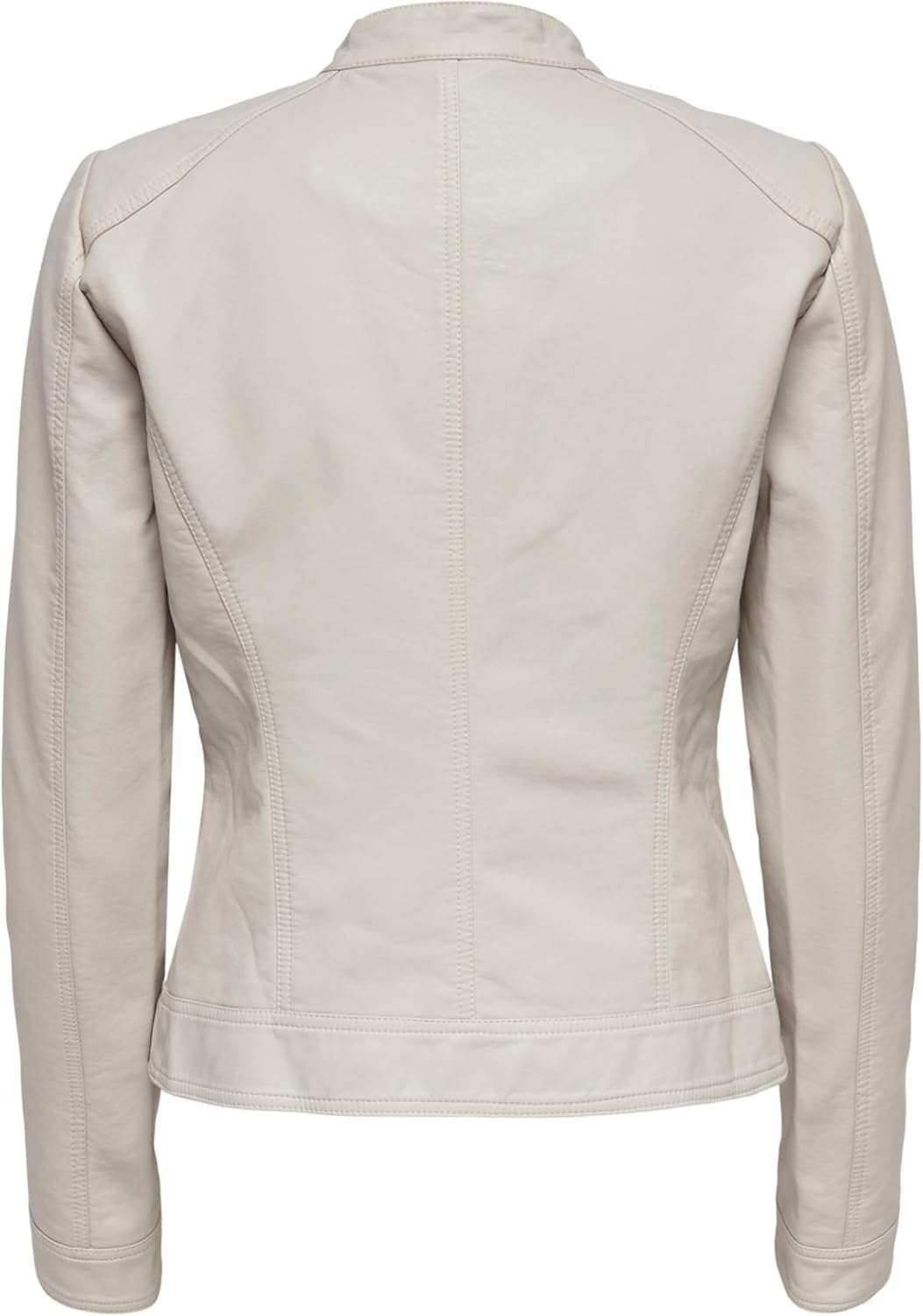 ONLY Damen Onlbandit Faux Leather Biker OTW Noos numeric_34 Moonstruck, numeric_34 Moonstruck