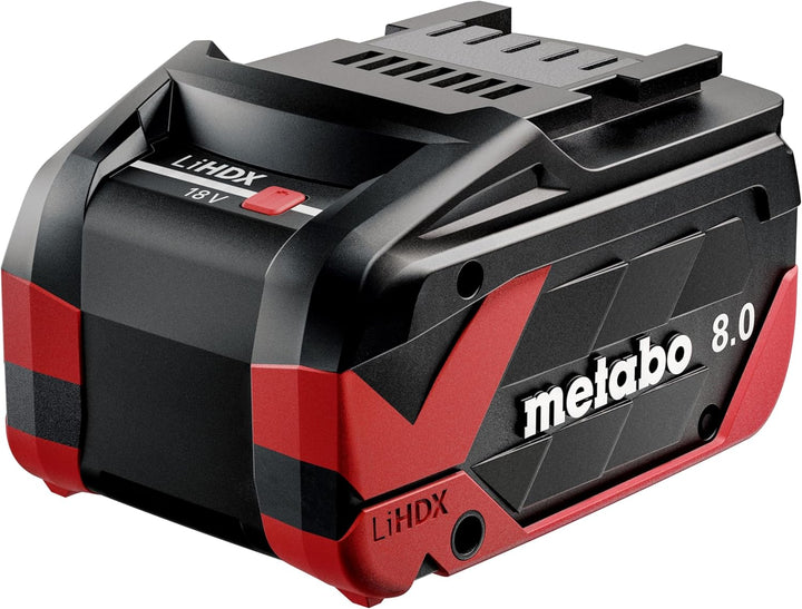 metabo Basis-Set - 2 x LiHDX 8.0 Ah Akkus, Schnellladegerät ASC 290, metaBOX 145 - Leistungsstark, l