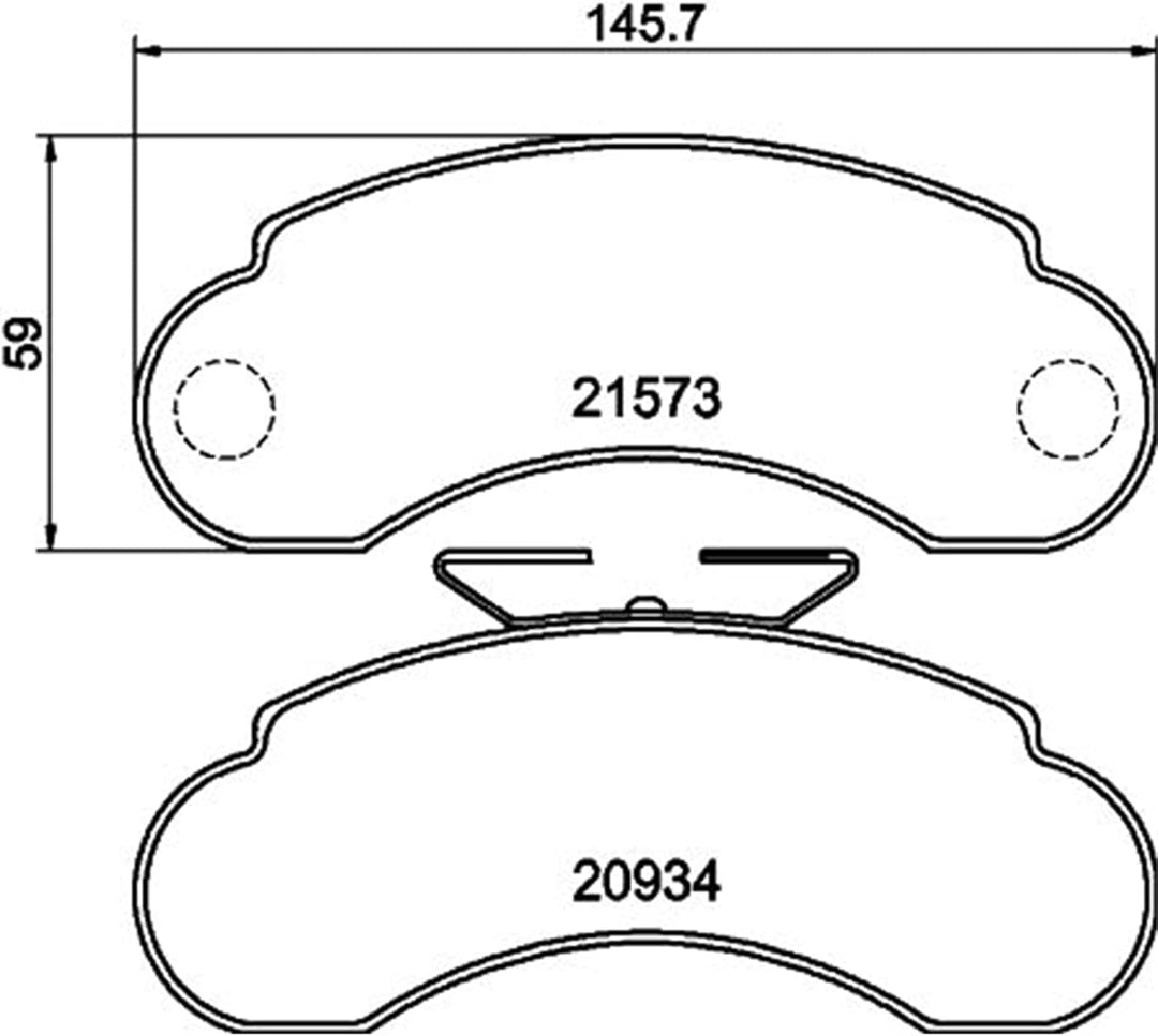 HELLA PAGID 8DB 355 019-101 Bremsbelagsatz - T9025 - Dicke/Stärke: 14mm - Bremssystem: Bendix - nich