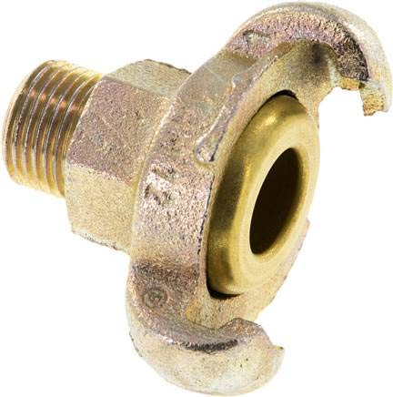 Kompressorkupplung G 1/2"(AG) Werkstoff:Stahl verzinkt Dichtungen:Messing Gewinde aussen:G 1/2" DN:1