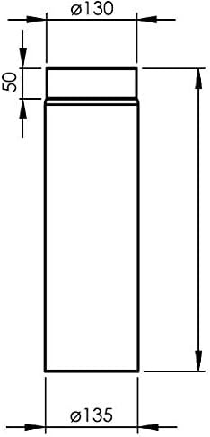 FIREFIX R130/WD Wandfutter, doppelt, passend für 2 mm Starke Ofenrohre/Rauchrohre in 130 mm Durchmes