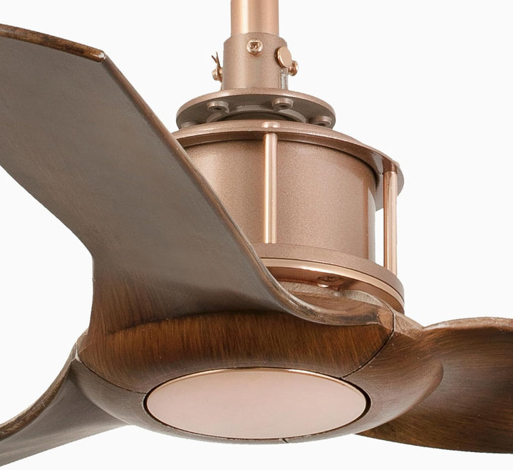 FARO BARCELONA Conillas 33423 Just Fan Deckenventilator, Kupfer, Holz, 81 cm