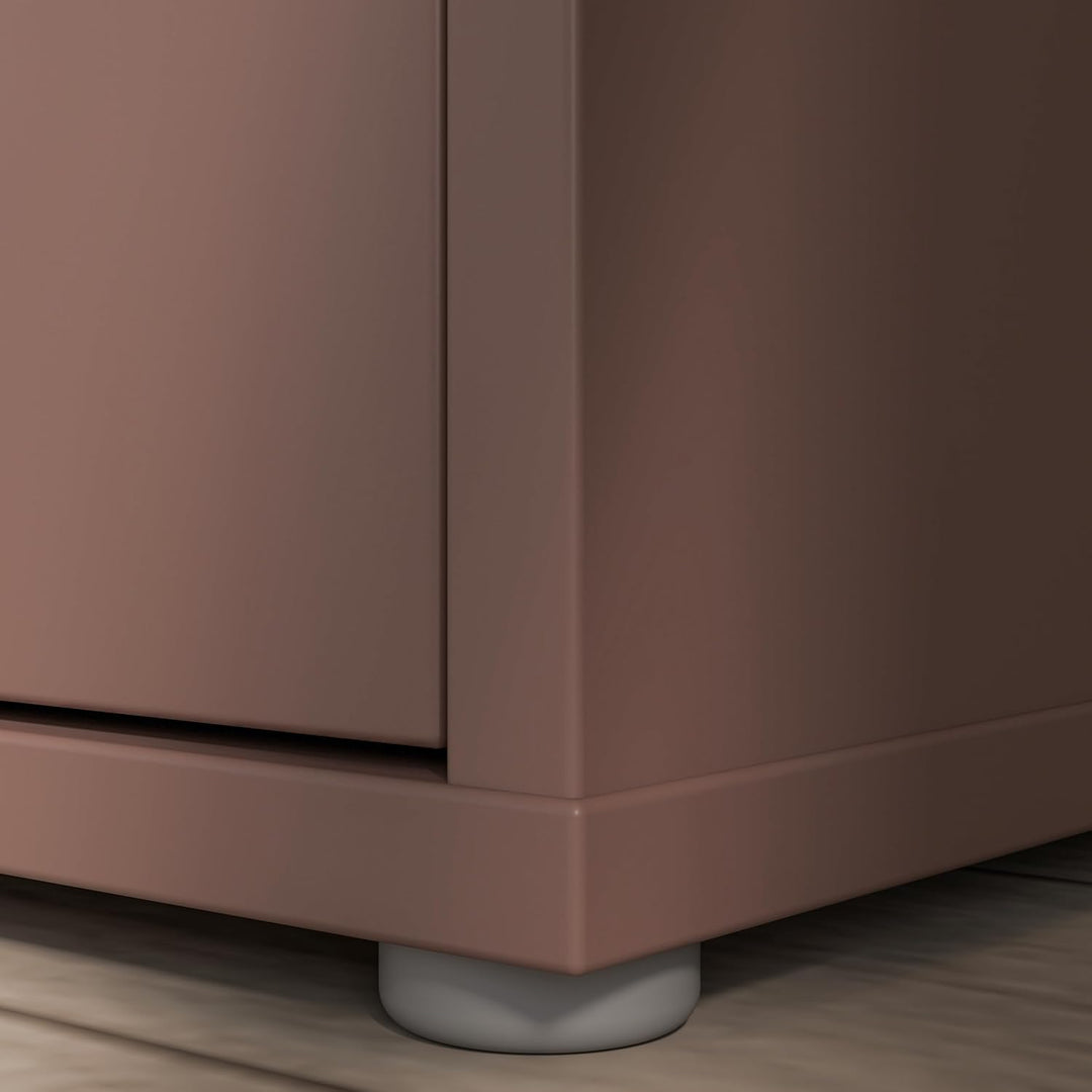 Forte Alice Springs Schuhschrank 100 110, moderner Flurschrank mit 3 Türen und 8 Einlegeböden, Holzw