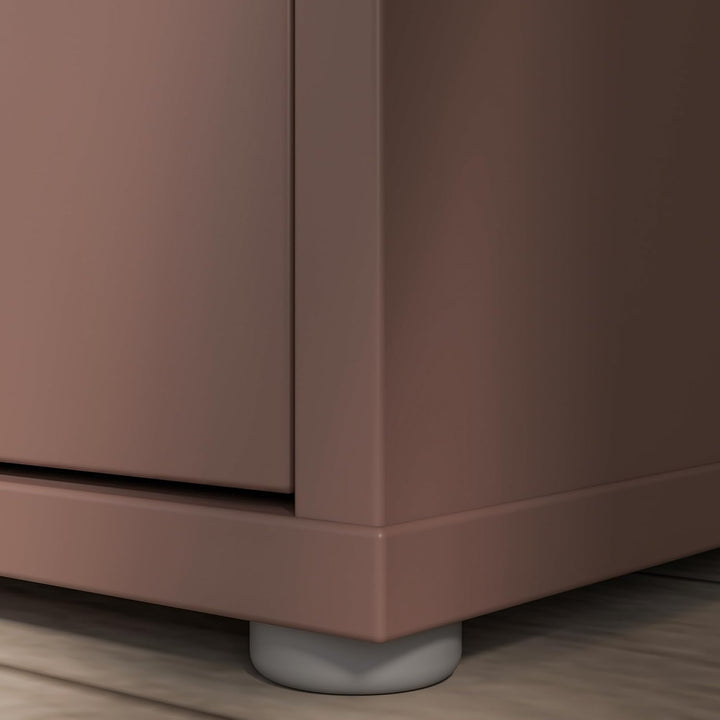 Forte Alice Springs Schuhschrank 100 110, moderner Flurschrank mit 3 Türen und 8 Einlegeböden, Holzw