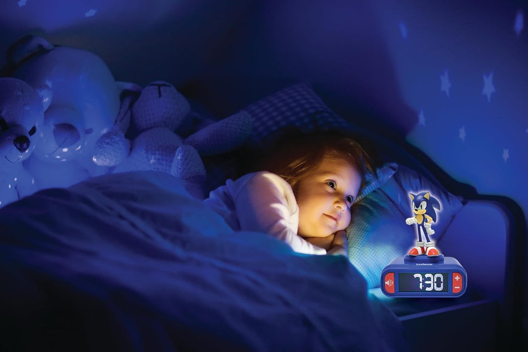 Lexibook, Sonic The Hedgehog, Sonic Nachtlicht-Wecker, Klänge und Melodien, Hintergrundbeleuchtetes