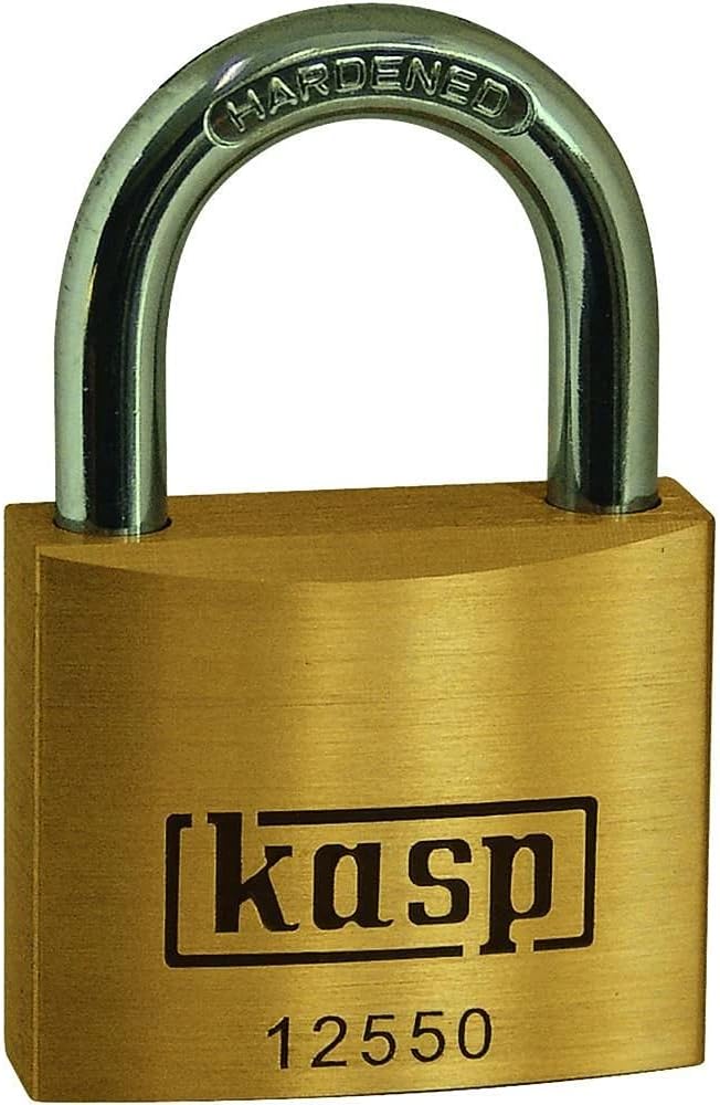 Kasp Messingschloss Premium Doppelpack, 50 mm, gleichschliessend, K12550D2, Gold, 50 mm