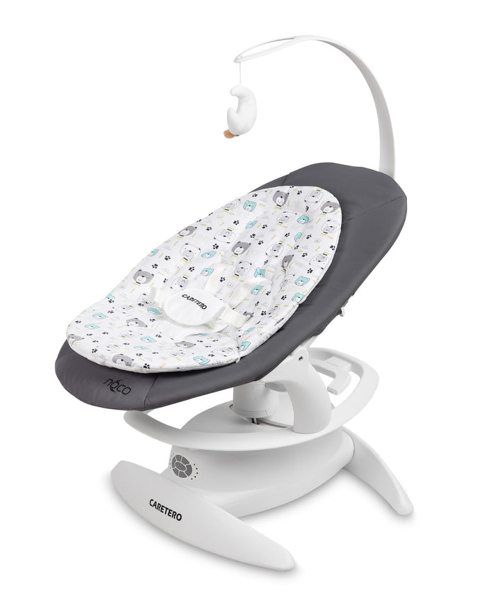CARETERO - NOCO Baby Rocker - für Babys 0-12 Monate - mit Musik, 360° Drehsitz, verstellbarer Rücken