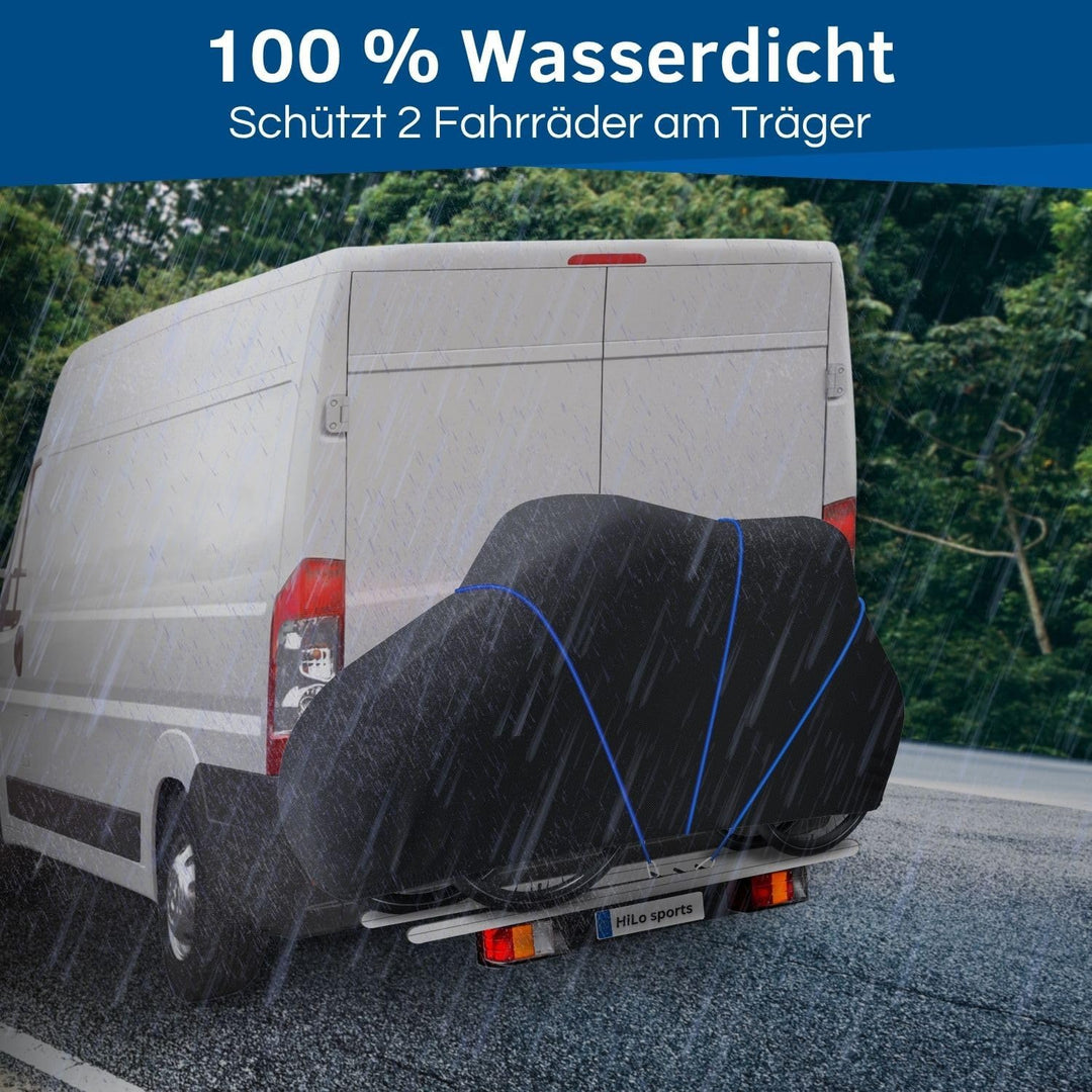 HiLo sports reissfeste Fahrradabdeckung Heckträger für 2 Fahrräder - [Mit 6m Seil] - Wasserdichter F
