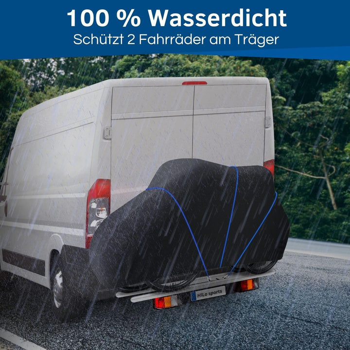 HiLo sports reissfeste Fahrradabdeckung Heckträger für 2 Fahrräder - [Mit 6m Seil] - Wasserdichter F