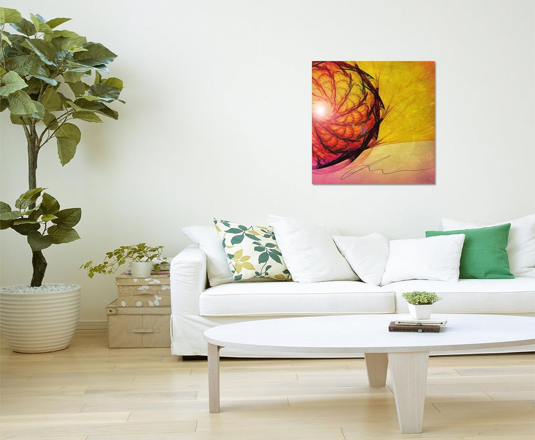Paul Sinus Art Modernes Wandbild Abstrakt016_60x60cm Abstrakte Kunst Kunstdruck auf Leinwand Zeitlos
