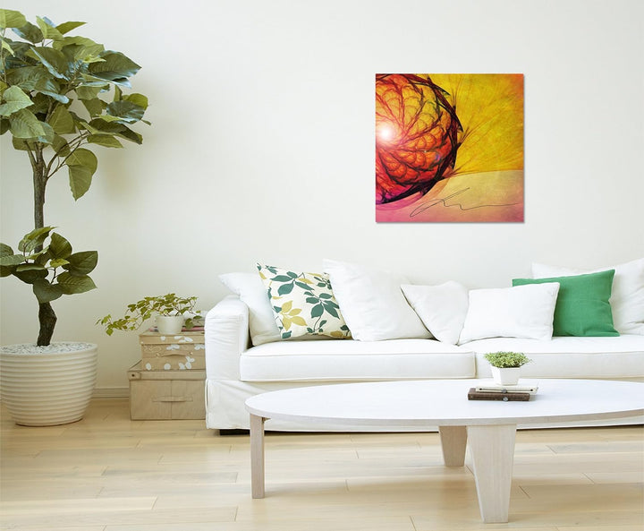Paul Sinus Art Modernes Wandbild Abstrakt016_60x60cm Abstrakte Kunst Kunstdruck auf Leinwand Zeitlos