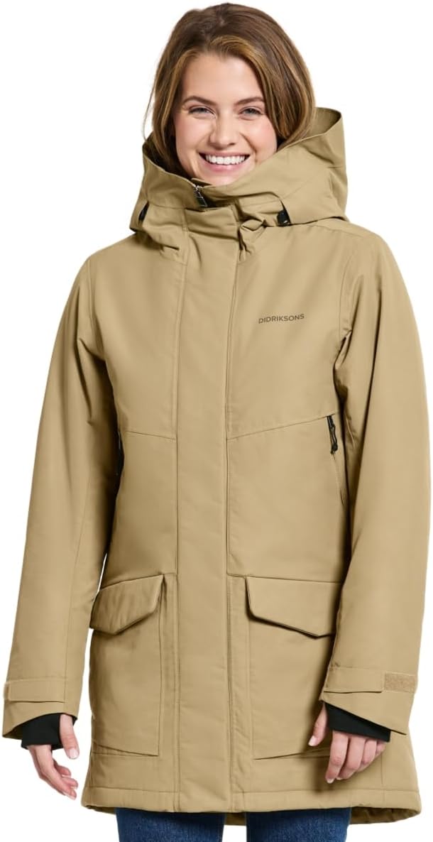 Didriksons Damen Frida 7 Parka Winterjacke 34 Braun, 34 Braun
