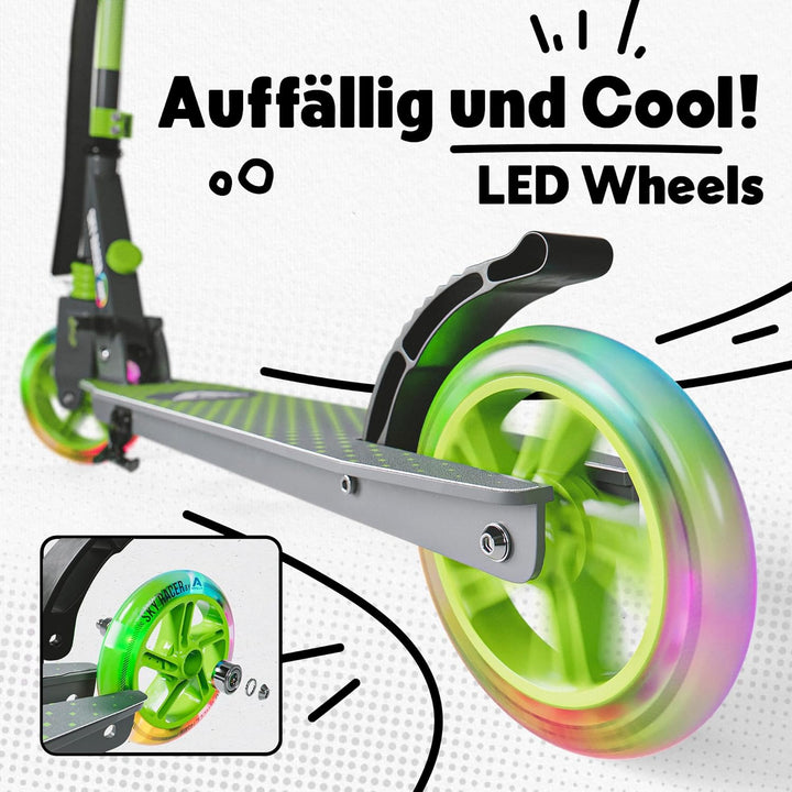 Apollo City Scooter 145mm Ersatzräderset Pro Wheels - ABEC 7 Kugellager, Roller Rad Ersatz-Räder pas