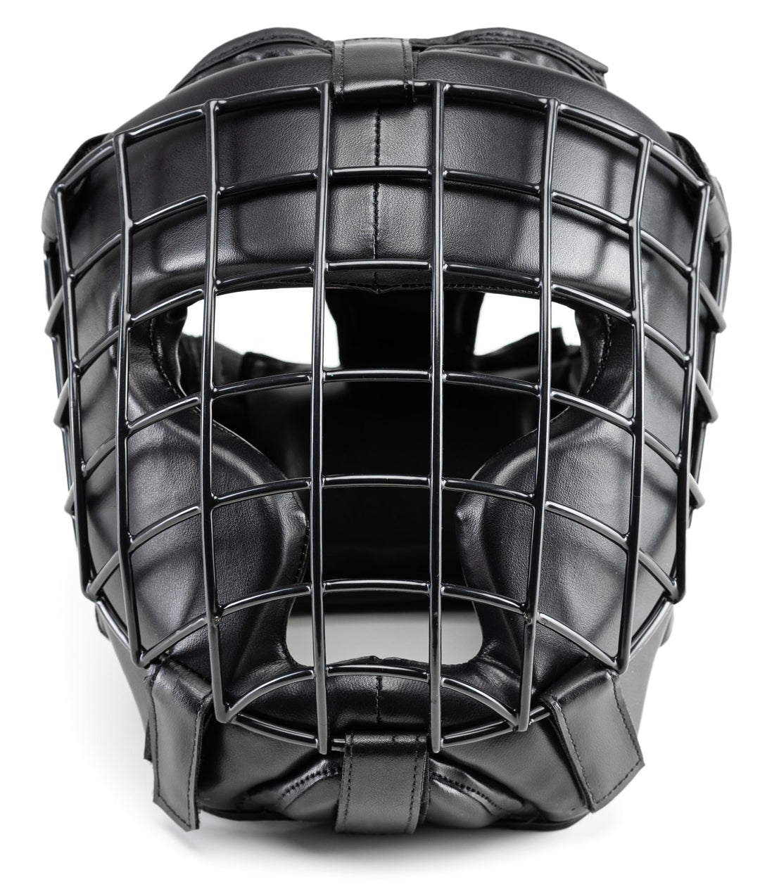 Evolution Trainingsboxhelm aus Kunstleder mit Metallgitter, Kopfschutz Boxen für Kickboxen, Kampfspo