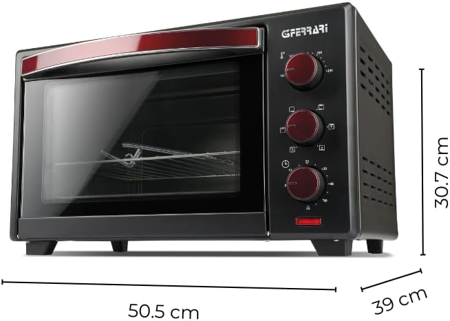 G3 Ferrari G10132 il Moro 28 Plus, 28 L Umluft-Ofen, 1600 W, 6 Programme, 60 Min Timer, 100–230 °C,