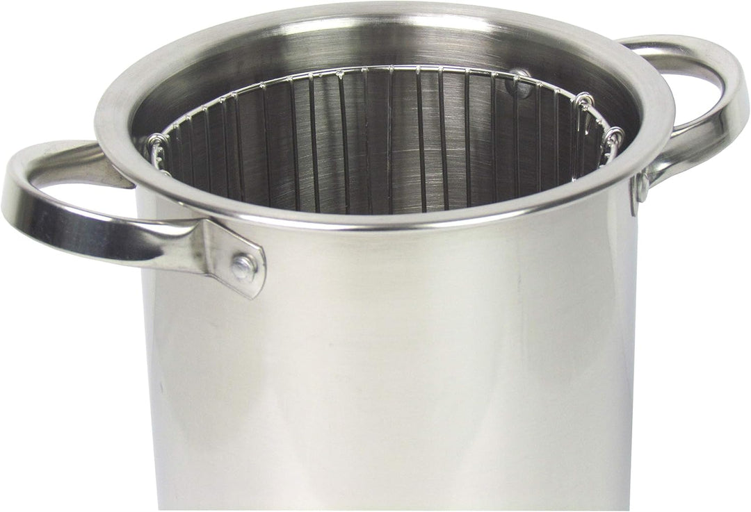 Edelstahl Spargeltopf mit Siebeinsatz und Glasdeckel Fassungsvermögen 3,9ltr. für alle Herdarten und