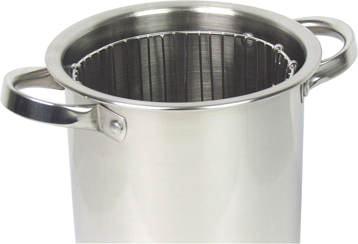 Edelstahl Spargeltopf mit Siebeinsatz und Glasdeckel Fassungsvermögen 3,9ltr. für alle Herdarten und
