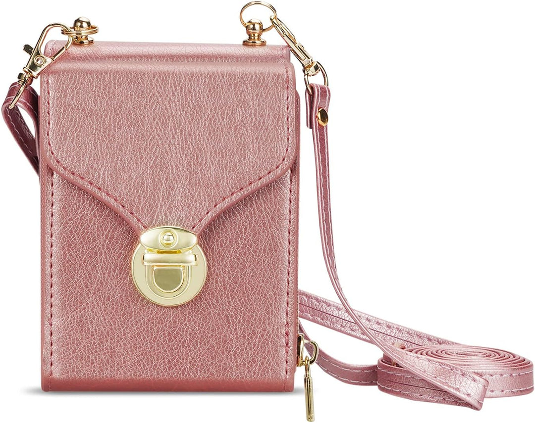 UDBKKDX Brieftasche Handyhülle für Samsung Galaxy Z Flip 4, Schnalle Frauen Mattes Leder hülle mit B