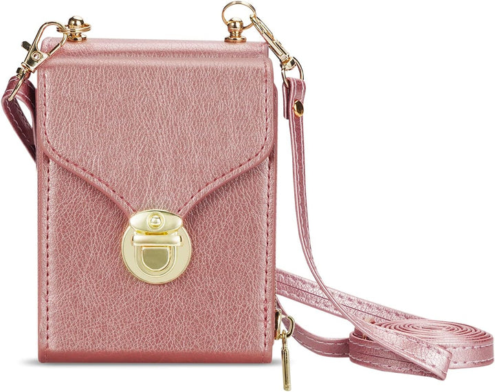 UDBKKDX Brieftasche Handyhülle für Samsung Galaxy Z Flip 4, Schnalle Frauen Mattes Leder hülle mit B