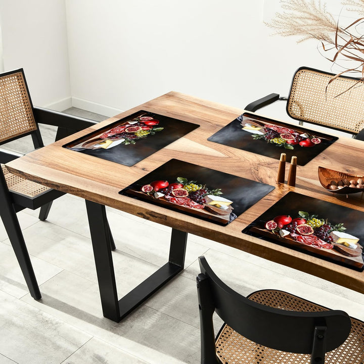 KitchenYeah© Platzsets Abwaschbar 6-Teilig 45x30 cm Tischsets Platzdeckchen rutschfeste Platzset Unt