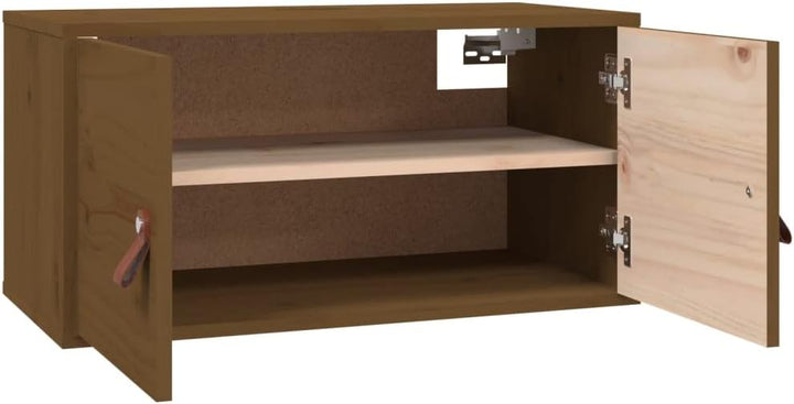 WIFESE 60x30x30 cm 2 Stück Wandschrank TV Schrank mit 2 Türen Hängeschrank Bücherregal Schweberegal