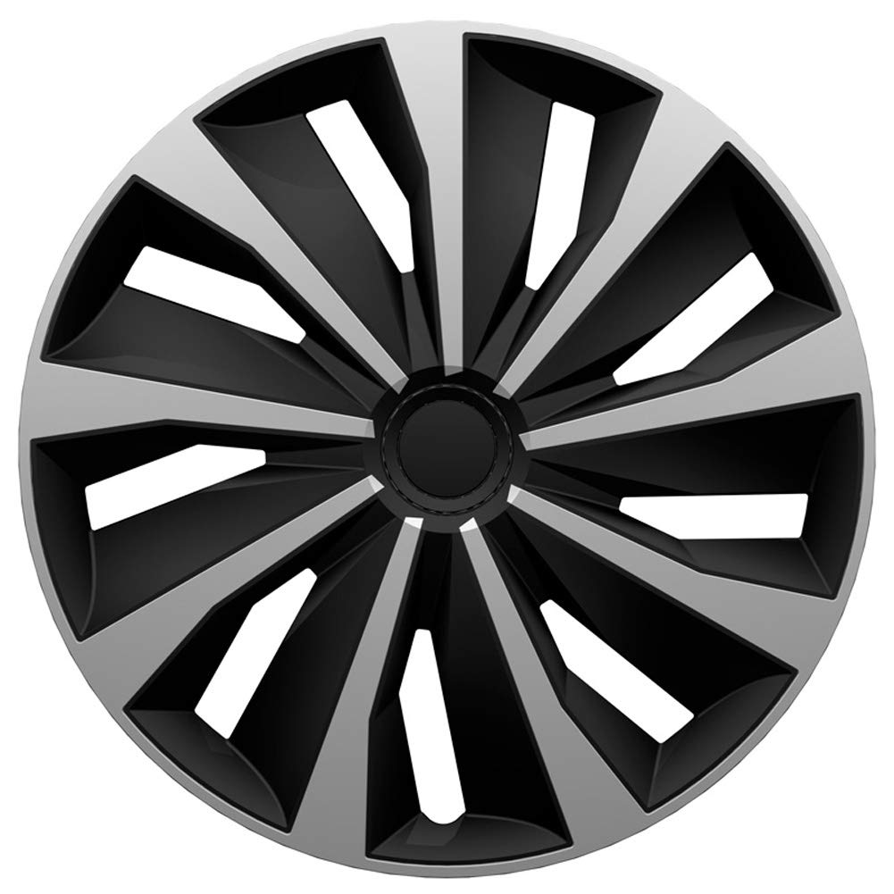 AUTO-STYLE Satz Radzierblenden Grip 16-Zoll Silber/Schwarz 16-inch, 16-inch
