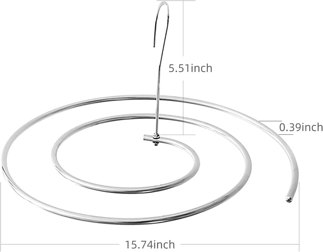 【2er-Pack】 Waikas Spiral-Blechaufhänger aus 304 Edelstahl, platzsparende Kleiderbügel für Laken, Tag