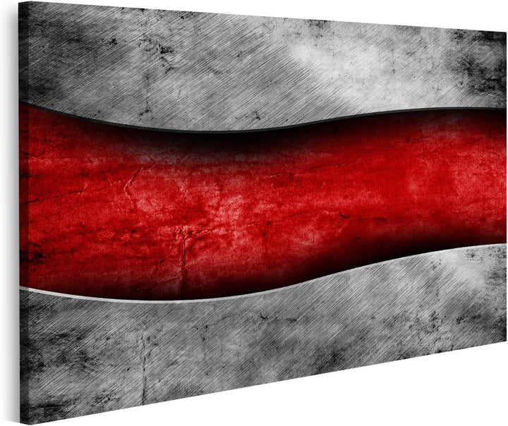 islandburner Bild auf Leinwand Grunge Metall Vorlage Auf Rotem Hintergrund Bilder Wandbilder Poster,