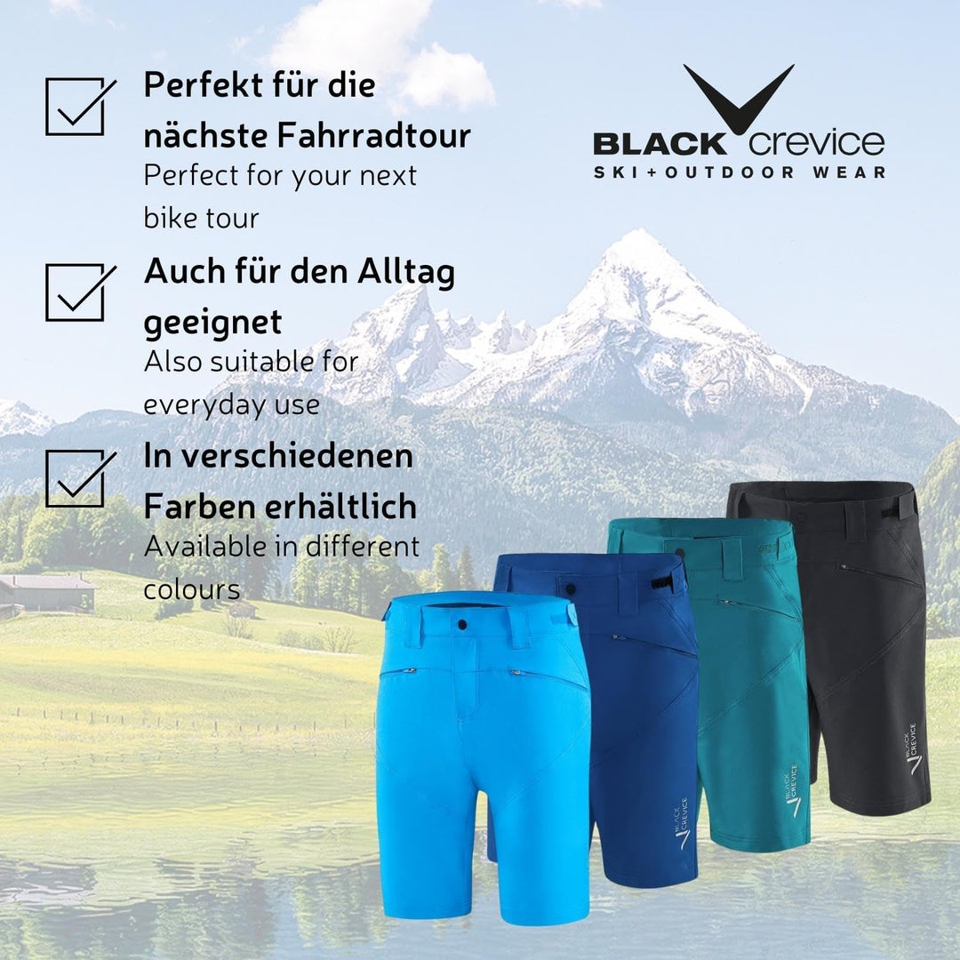 Black Crevice Herren MTB-Hose I Radfahrhose-Herren I Herren Radlerhose I wasserabweisend & schnelltr