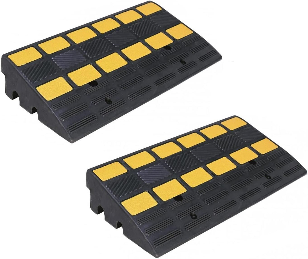 2X Bordsteinrampe 150mm | Auffahrrampe | Auffahrhilfe | Gummirampe | Schwellenrampe 150 mm, 150 mm