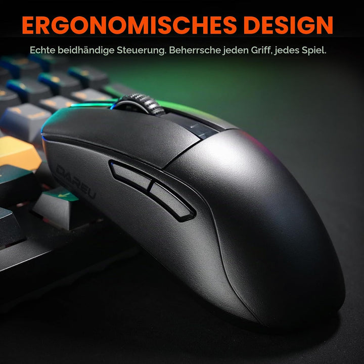 DAREU A950GM 60g Ultralight Gaming Mouse, PixArt PAW3395 Gaming Sensor, 100 Millionen HUANO Gaming M