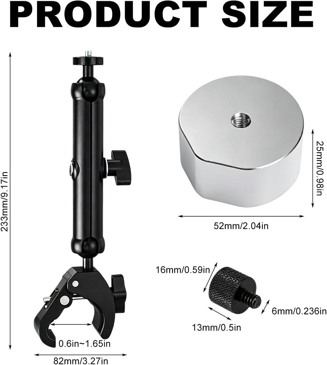 Mini-Stangenklemmenhalterung, Stangenklemmenhalterung Für Satellite Mini Mit 1/4"-20 Gewinde, Verste