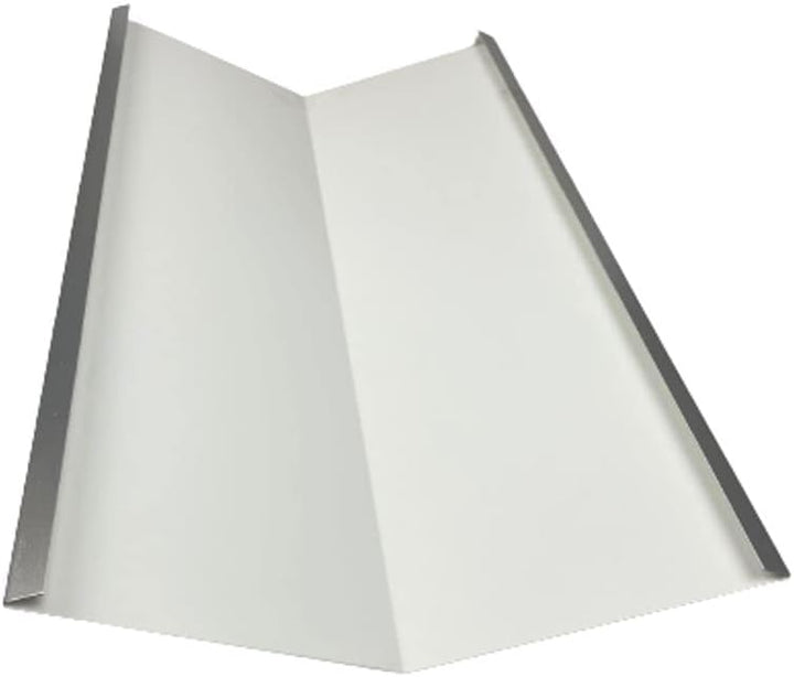 Kehlbleche 2 m lang Aluminium farbig 0,8 mm (klein, Weiss RAL 9010) klein Weiss Ral 9010, klein Weis