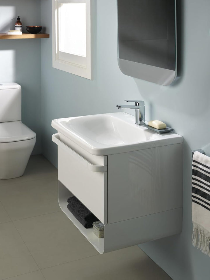 Ideal Standard A6326AA Tonic II Waschtischarmatur mit Ablauf, Bad-Wasserhahn mit Auslauf, Mischbatte