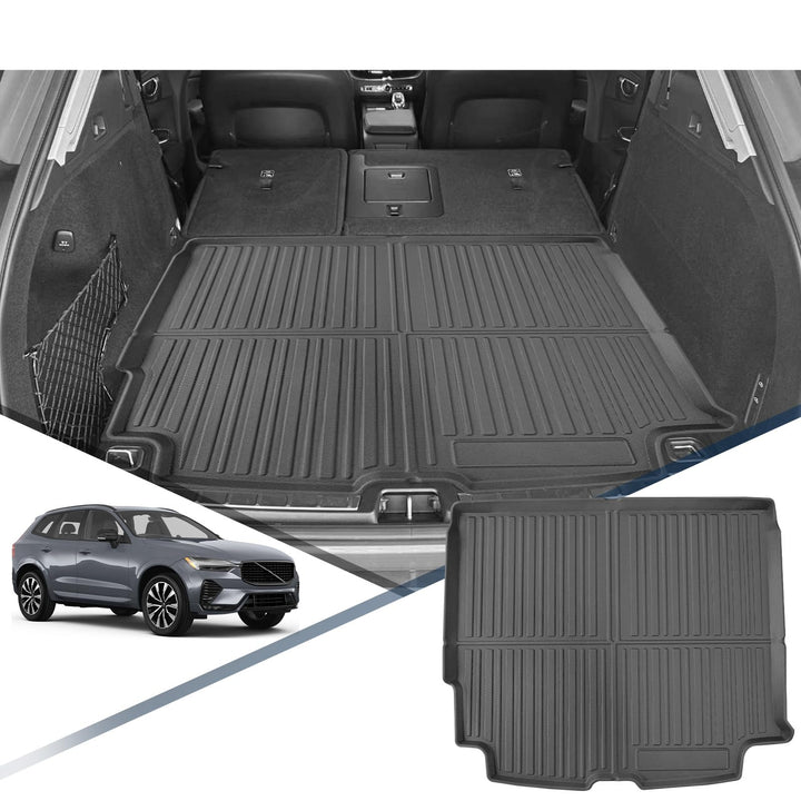 YEE PIN Kofferraummatte für Volvo XC60 XV60 2018-2022 2023 2024 | Seitenschutz TPO Material Laderaum