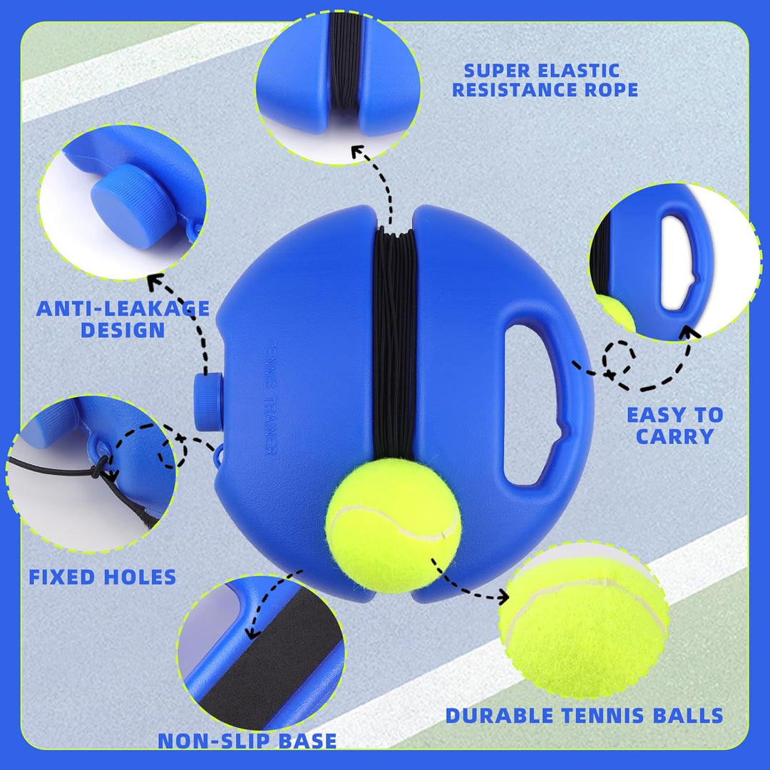 Tennis Trainer Tennistrainer mit 2 Twistball Ersatzball mit Schnur Tennistraining Tennistrainer Gumm