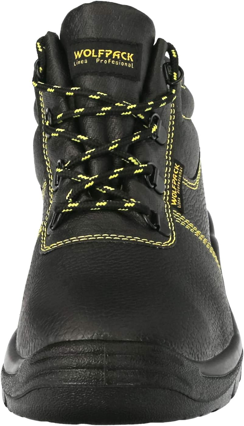 WOLFPACK LINEA PROFESIONAL 15018210 Wolfpack Sicherheitsstiefel S3, Leder, schwarz, Nr. 38, Sicherhe