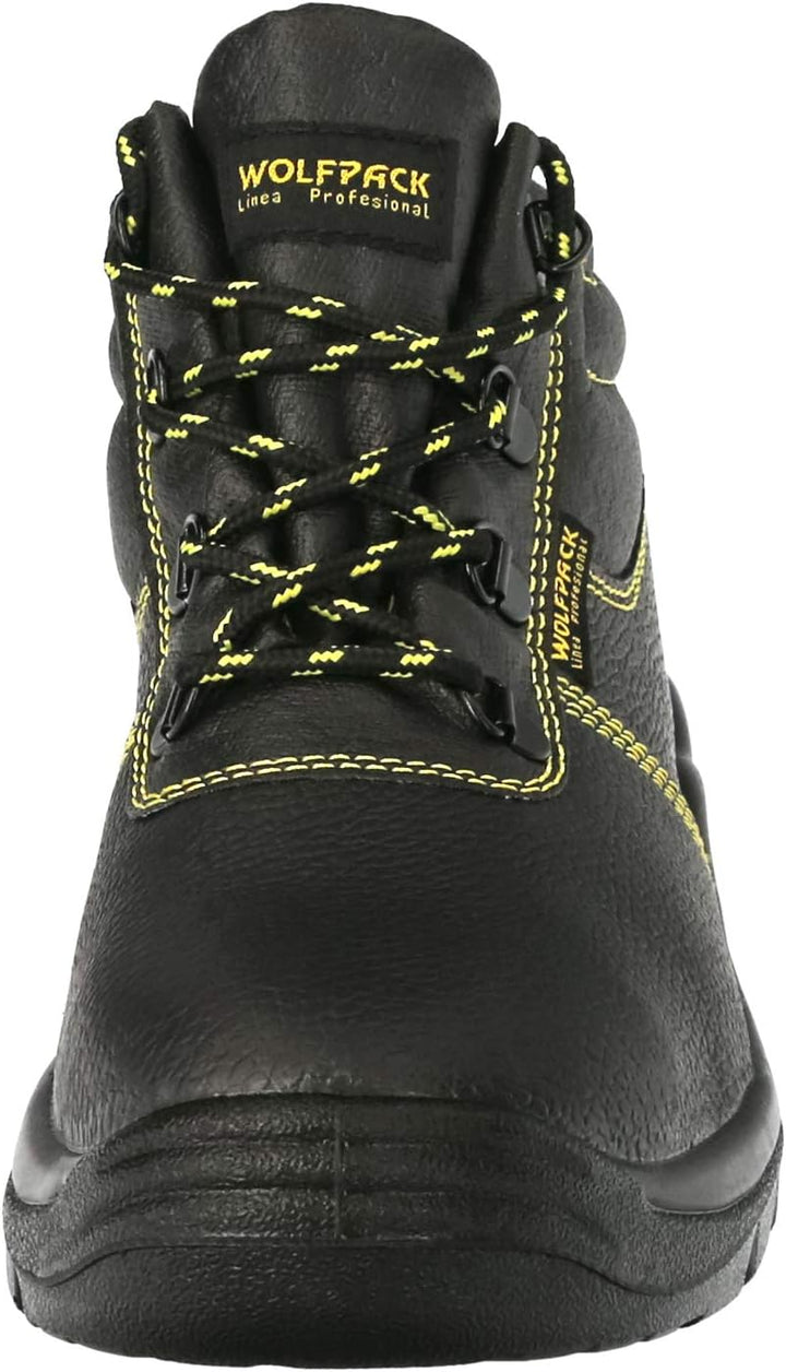 WOLFPACK LINEA PROFESIONAL 15018210 Wolfpack Sicherheitsstiefel S3, Leder, schwarz, Nr. 38, Sicherhe