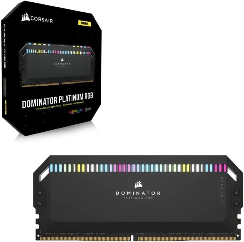 Corsair DOMINATOR PLATINUM RGB DDR5 RAM 64GB (2x32GB) 6400MHz CL32 Intel XMP iCUE Kompatibel Compute