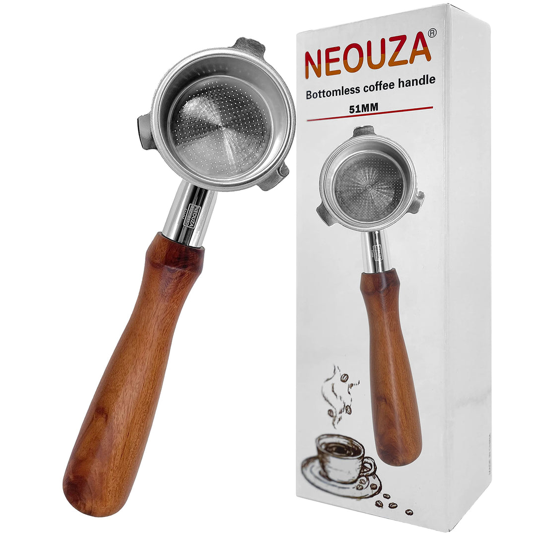 NEOUZA Espresso-Siebträger ohne Boden, 51mm, kompatibel mit Delonghi La Specialista EC9155/93359355/