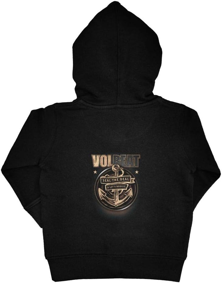 Metal Kids Volbeat (Anchor) - Baby Kapuzenjacke, Schwarz, Grössen von 56 bis 86 (0 bis 24 Monate), o
