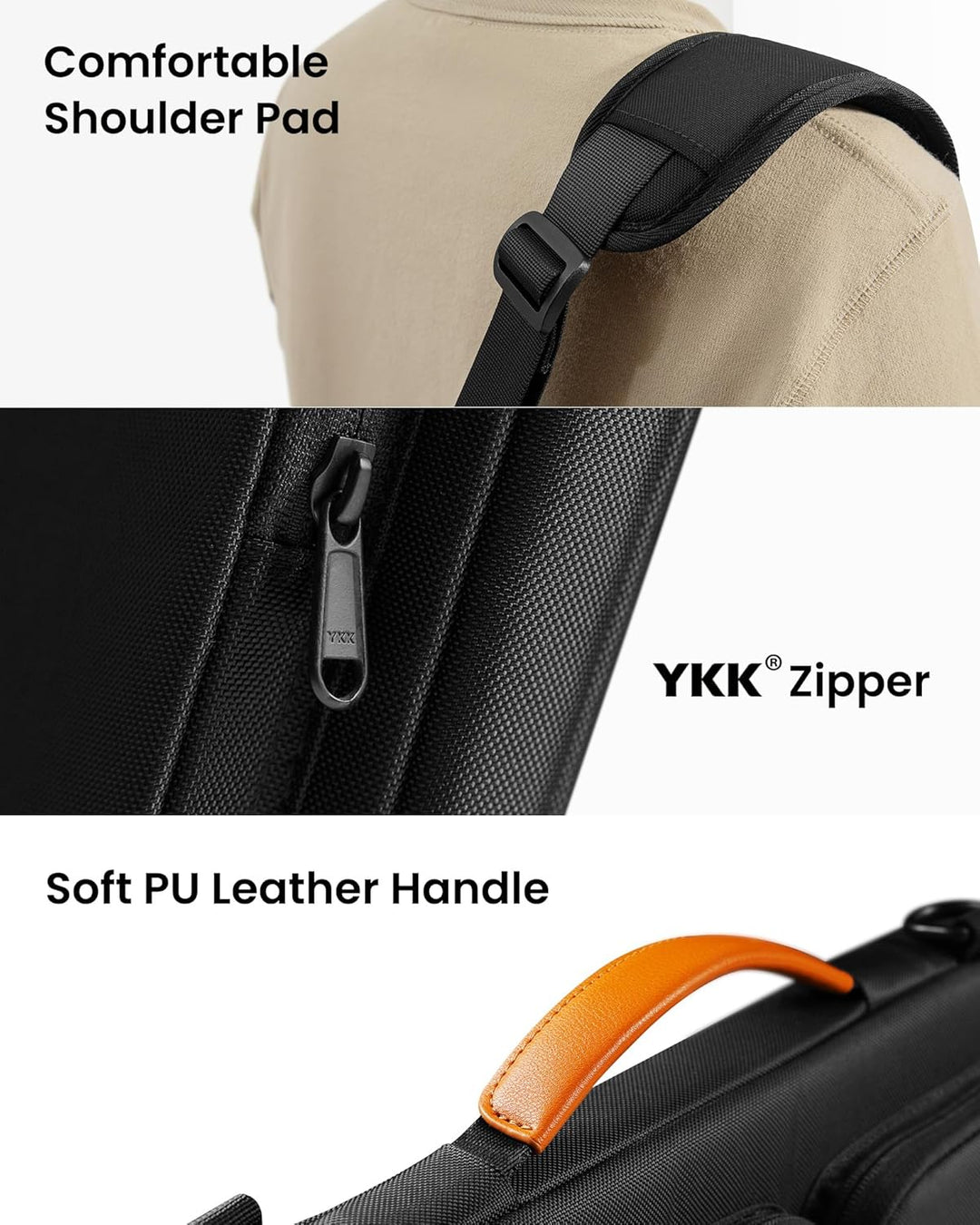 tomtoc Unisex A42-c02d Laptop-Umhängetasche, Schwarz 13 Inch for New MacBook Air & Pro Schwarz, 13 I