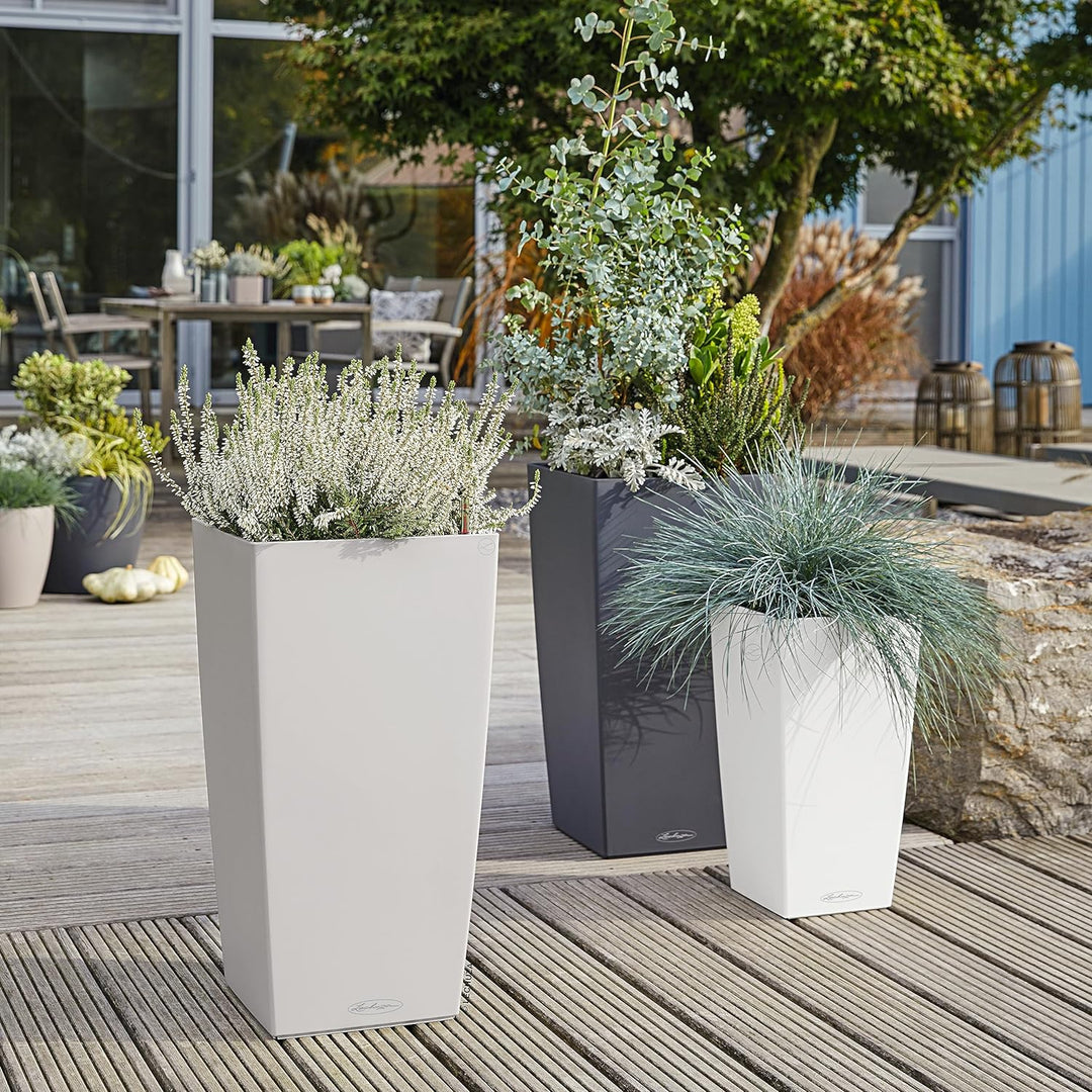 LECHUZA CUBICO Color 30 weiss 13130 Weiss 29.5x29.5x56.5 cm, Weiss 29.5x29.5x56.5 cm