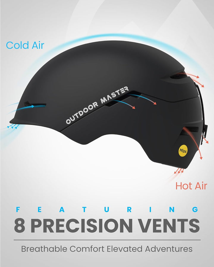 OutdoorMaster ELK MIPS Skihelm - Schneesporthelm Snowboardhelm für Männer Frauen & Jugend Mattes Sch