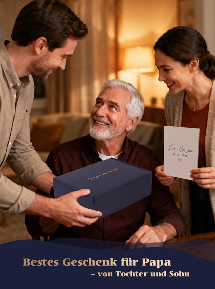 Vatertagsgeschenk für Papa, Elegante Tischuhr aus Glas Geschenke für Papa zum Weihnachten, Valentins